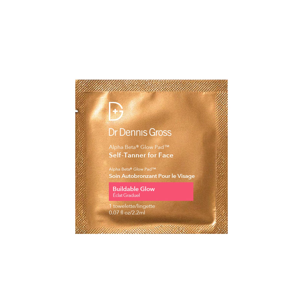 Dr. Dennis Gross Glow Pad Self-Tanner for Face – Buildable, Streak-Free, 20-Pack