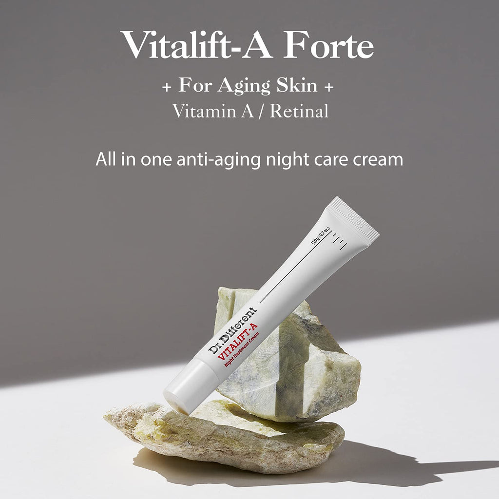 Dr.Different VITALIFT-A Retinal 0.05% Night Cream – Anti-Aging, Lifting & Hydration, 0.7oz