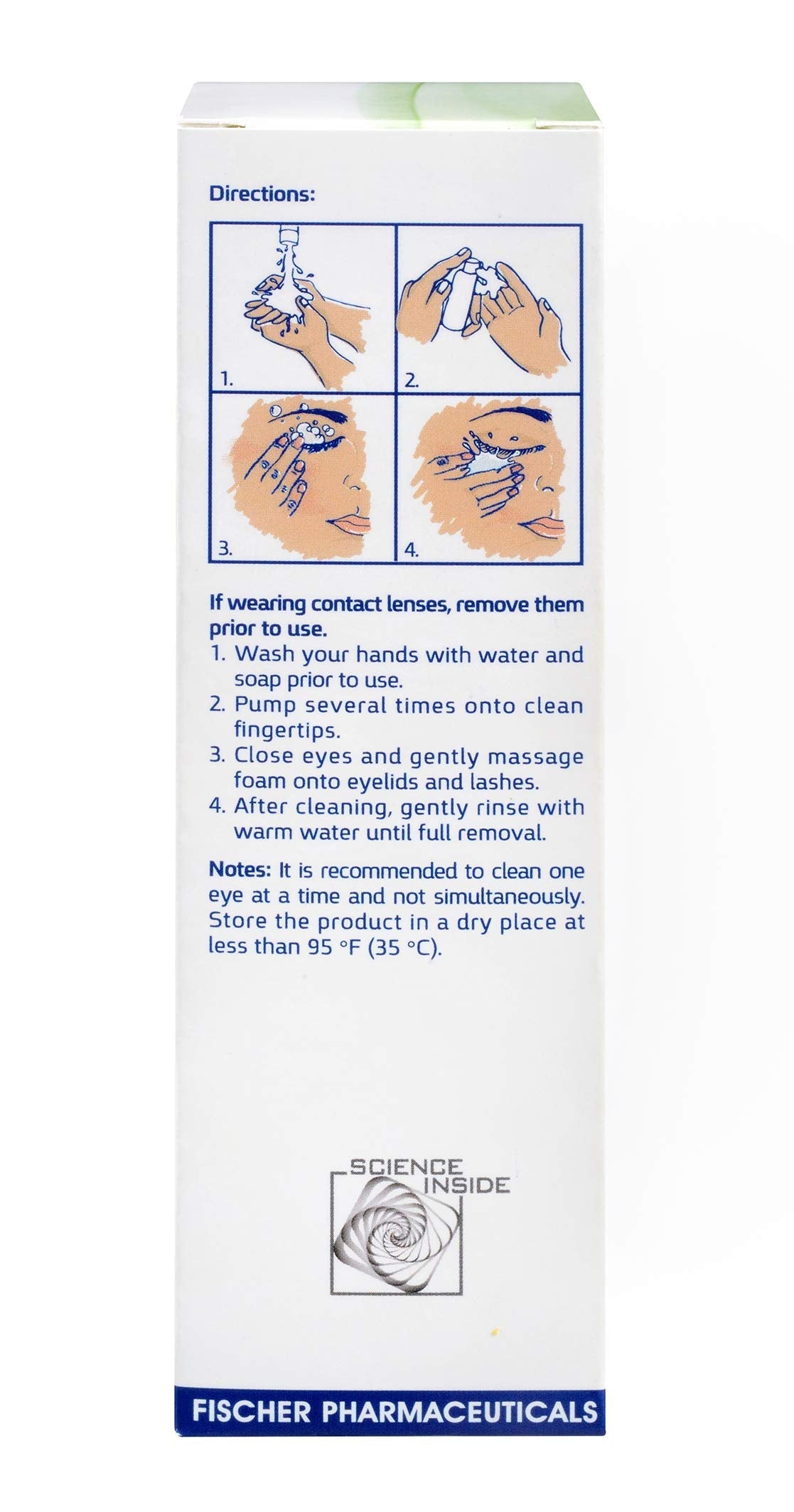 Dr. Fischer Tea Tree Oil Eyelid Cleanser – Gentle Tear-Free Eye Lid Scrub (Pack of 2)