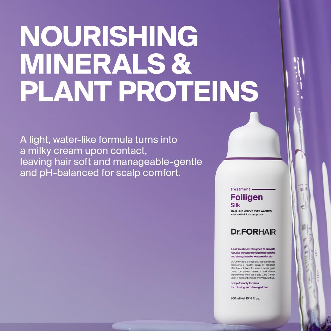 DR.FORHAIR Folligen Silk Treatment — Korean Hair Care for Dry, Damaged Hair | Volume & Scalp Support