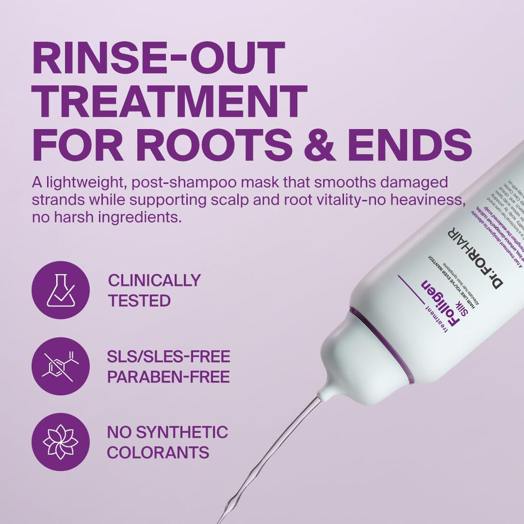 DR.FORHAIR Folligen Silk Treatment — Korean Hair Care for Dry, Damaged Hair | Volume & Scalp Support
