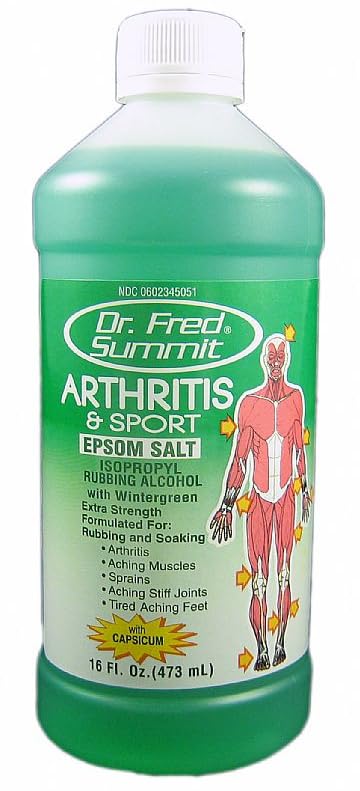 Dr. Fred Summit Epsom Salt & Rubbing Alcohol 16oz Twin Pack | Post-Exercise Comfort
