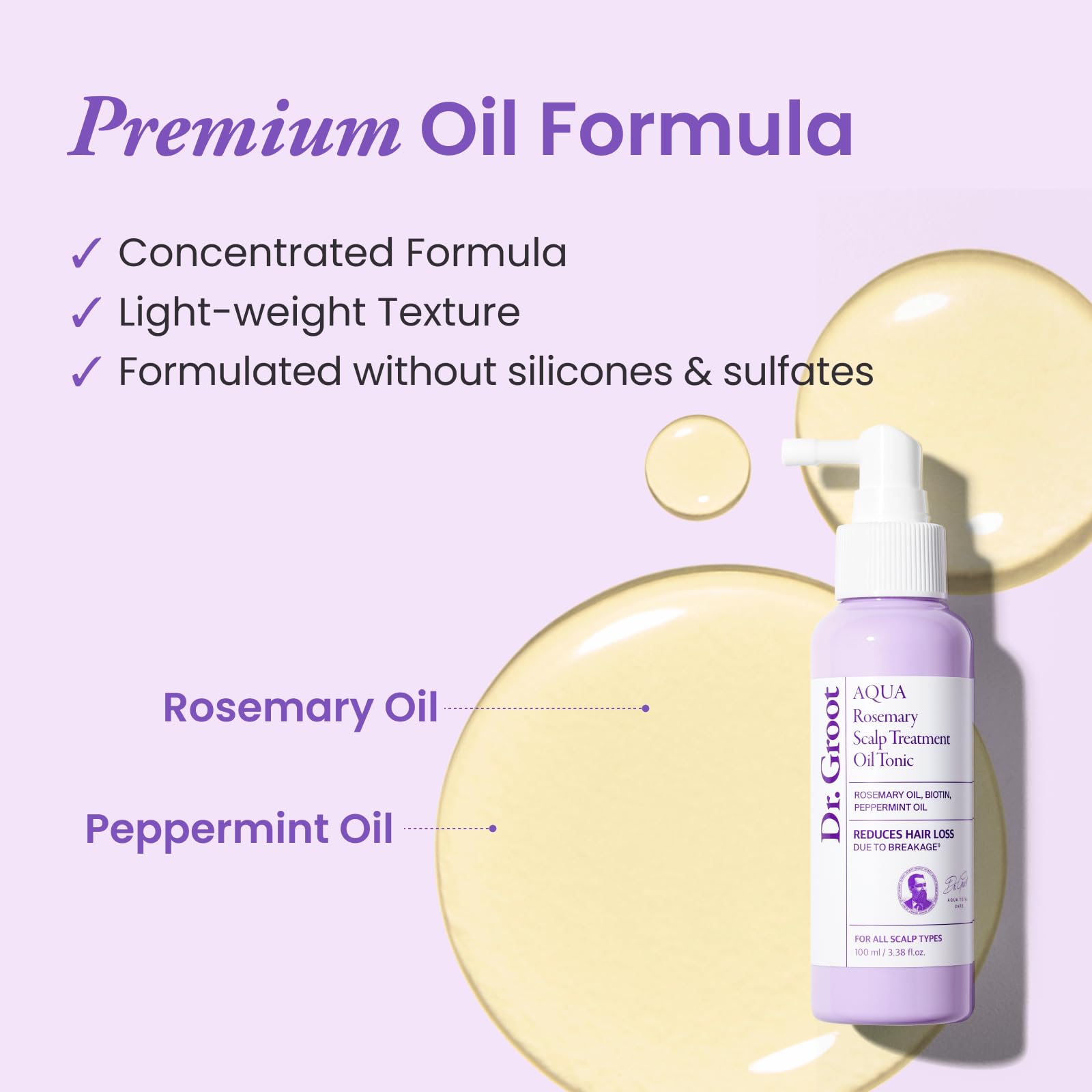 Dr.Groot Rosemary Mint Oil Tonic – Hair Growth with Biotin & Hyaluronic