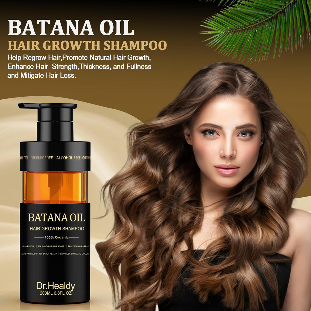 Dr. Healdy Batana Oil Shampoo for Hair Growth – Sulfate-Free, All Hair Types