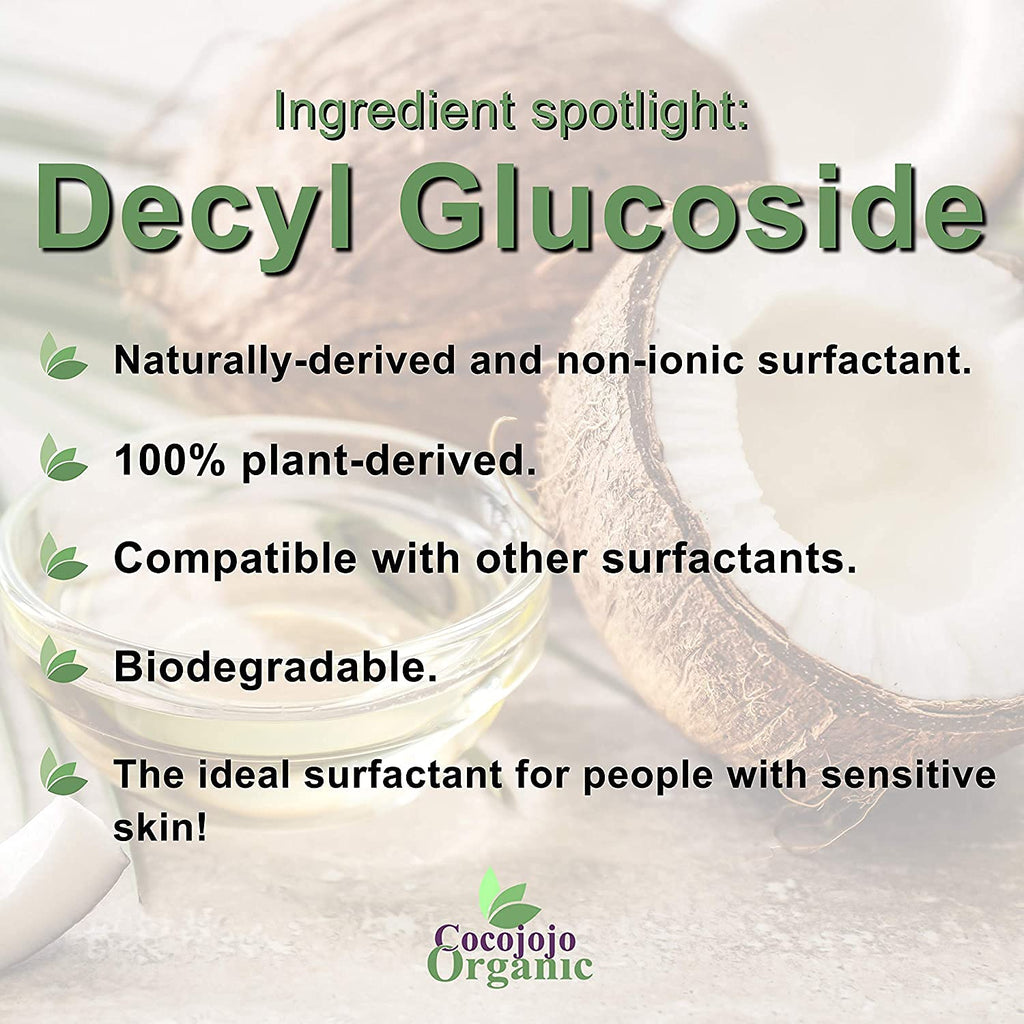 Dr Joe Lab Cocojojo Decyl Glucoside Natural Surfactant – Plant-Derived, Fragrance-Free, 1 Gallon