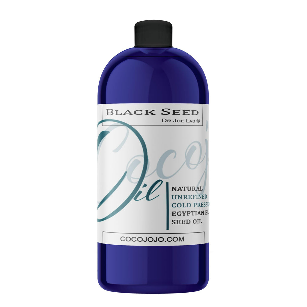 Dr Joe Lab Egyptian Black Seed Oil - Bulk 32 oz - Cold Pressed, Unrefined, Extra Virgin, Vegan, Non-GMO - Hair & Skin