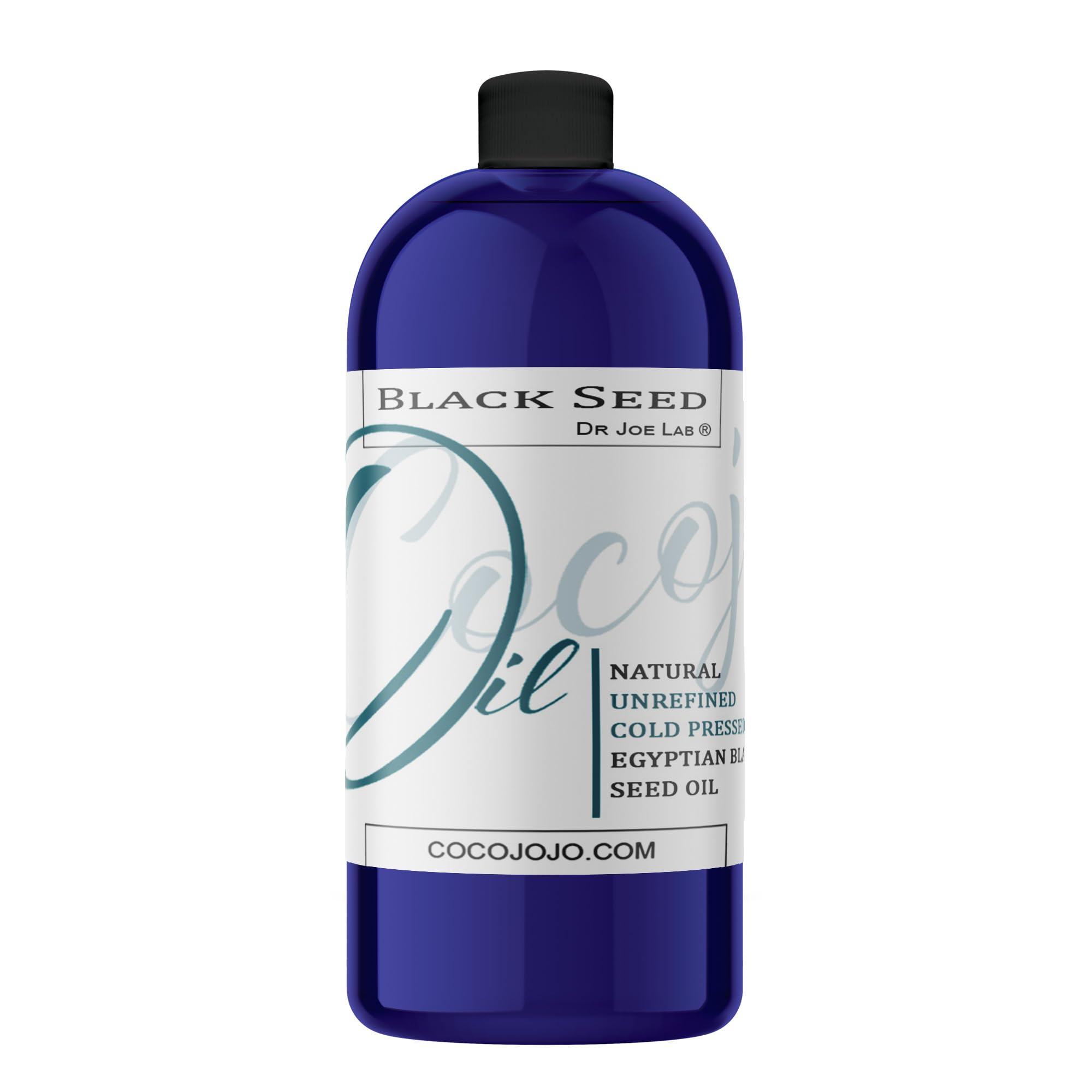 Dr Joe Lab Egyptian Black Seed Oil - Bulk 32 oz - Cold Pressed, Unrefined, Extra Virgin, Vegan, Non-GMO - Hair & Skin