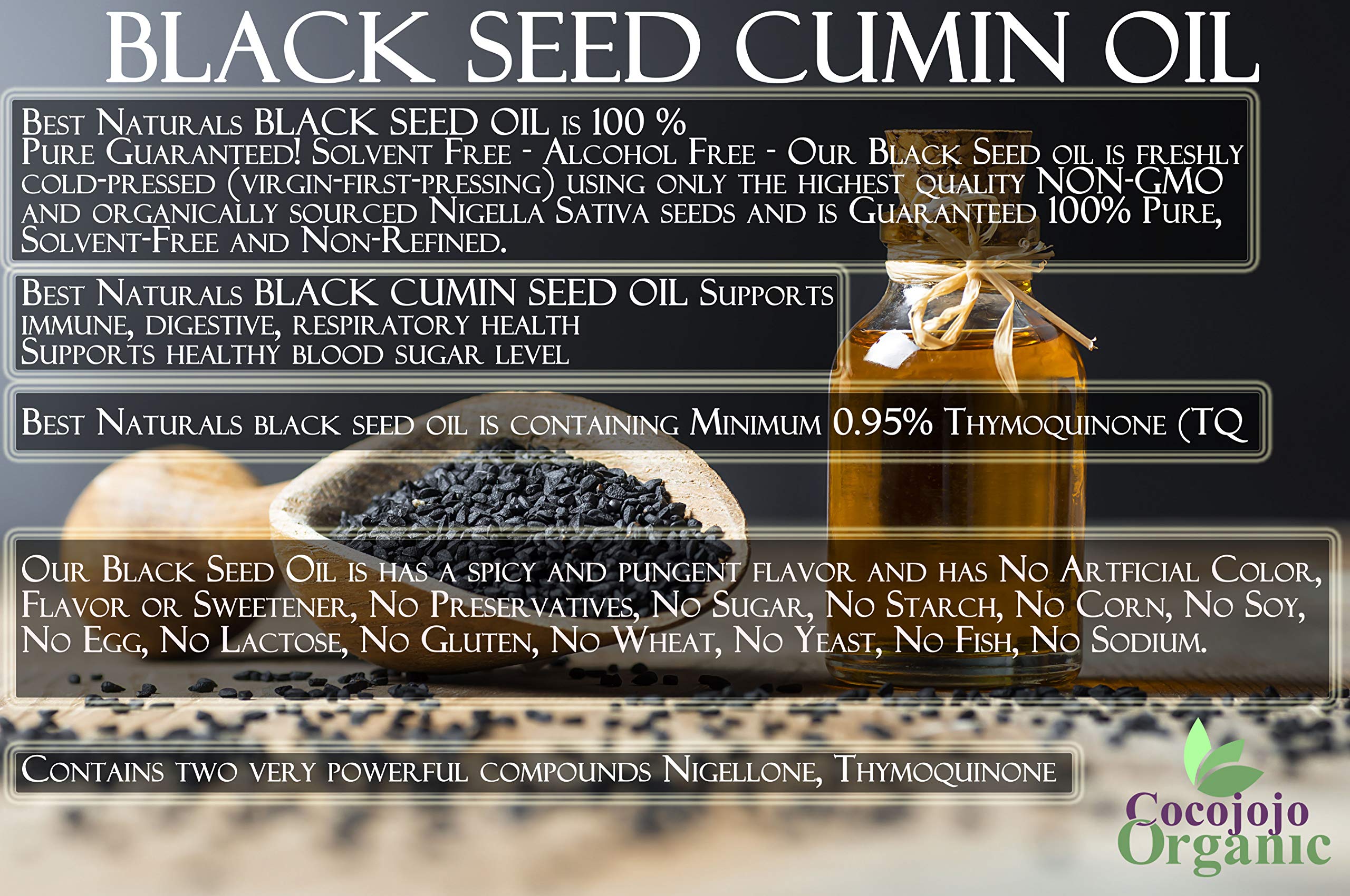 Dr Joe Lab Egyptian Black Seed Oil - Bulk 32 oz - Cold Pressed, Unrefined, Extra Virgin, Vegan, Non-GMO - Hair & Skin