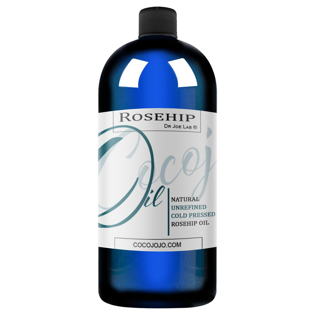 Dr Joe Lab Rosehip Oil – Pure Unrefined Cold-Pressed Rosehip Oil for Face, Hair, Skin & Nails (32 oz)