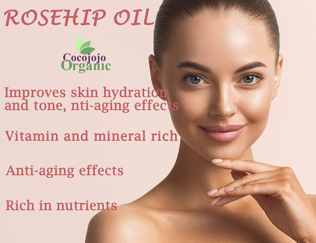 Dr Joe Lab Rosehip Oil – Pure Unrefined Cold-Pressed Rosehip Oil for Face, Hair, Skin & Nails (32 oz)