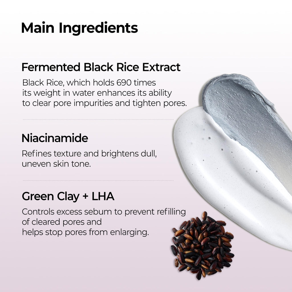 Dr.Melaxin Peel Shot Black Rice Mochi Whip Cleanser 100ml – Gentle Foaming Cleanser for Pores