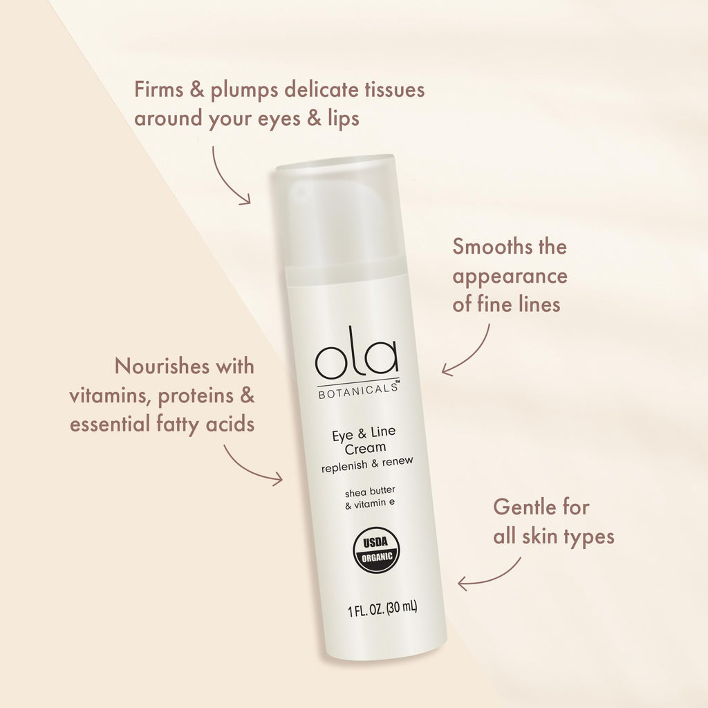 Dr. Mercola Ola Botanicals Organic Eye & Line Cream – 1 oz, USDA Organic