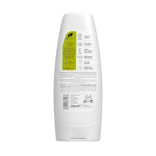 Dr. Organic Tea Tree Skin Lotion – Lightweight, Non-Greasy Moisturizer (6.8 fl oz)