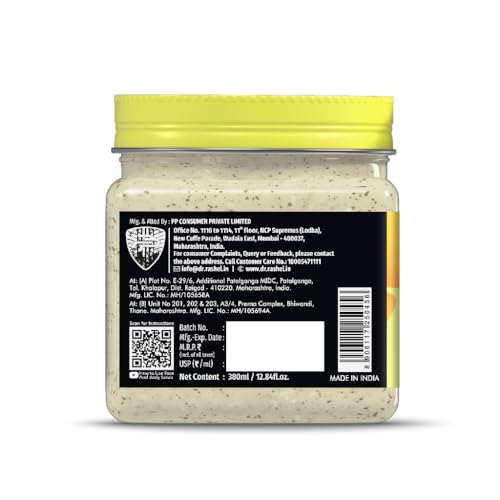 DR.RASHEL De-Tan Face & Body Scrub – Exfoliating Cleanser for Tan Removal, Blackheads & Oil Control | 380 ml