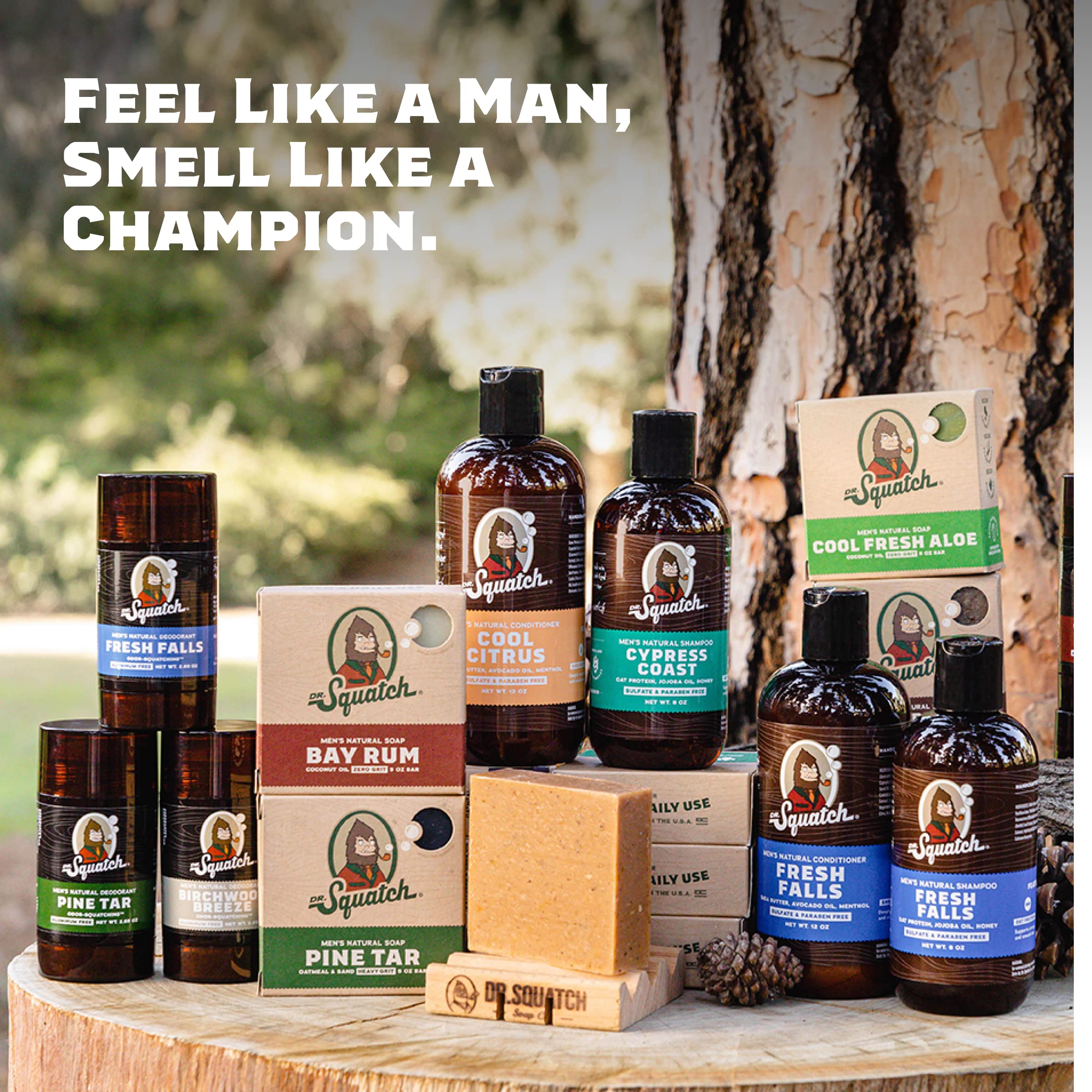 Dr. Squatch Basic Squatch Forest Pack — Pine Tar & Birchwood Breeze Handmade Soap