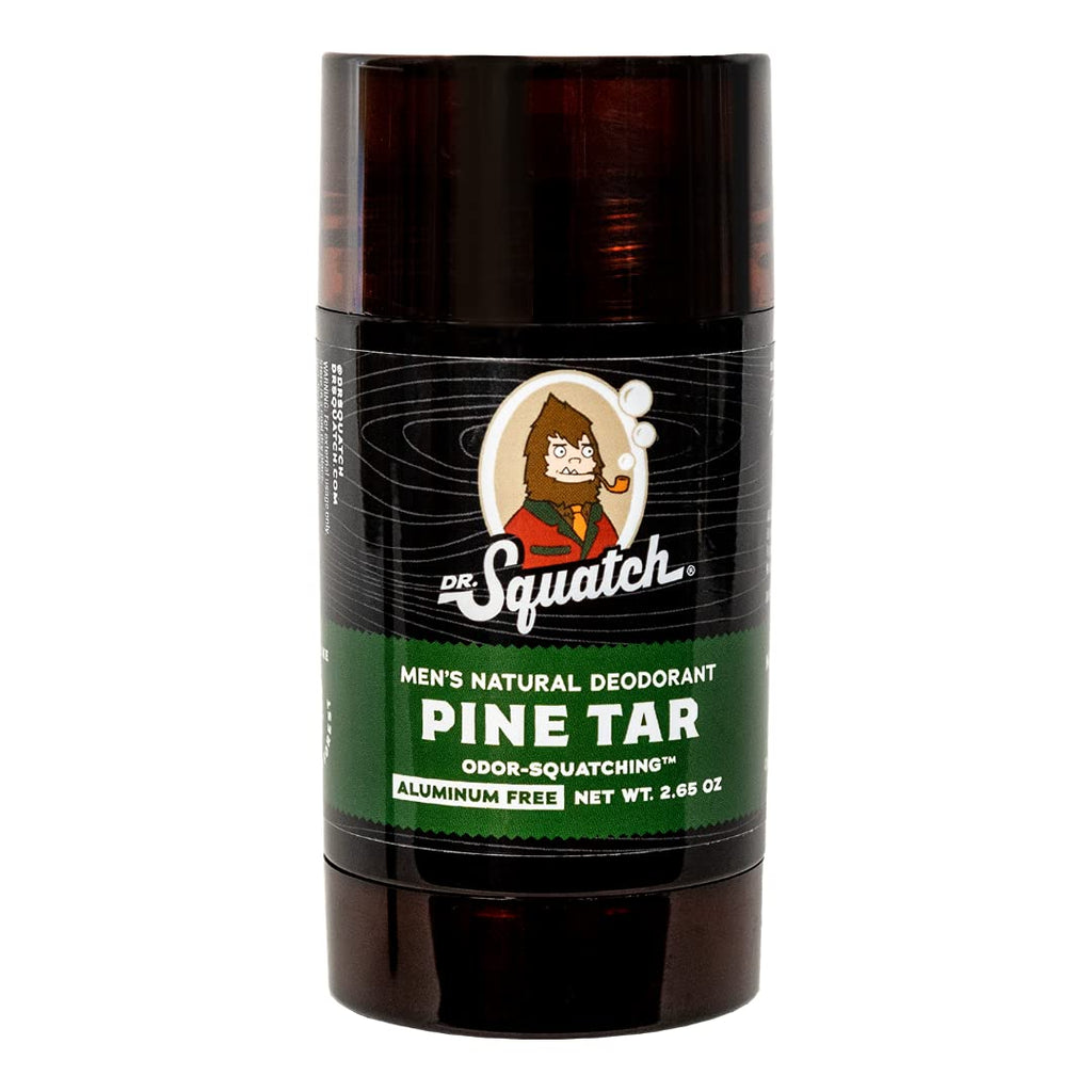 Dr. Squatch Natural Deodorant for Men - Aluminum-Free Pine Tar 2.65 oz