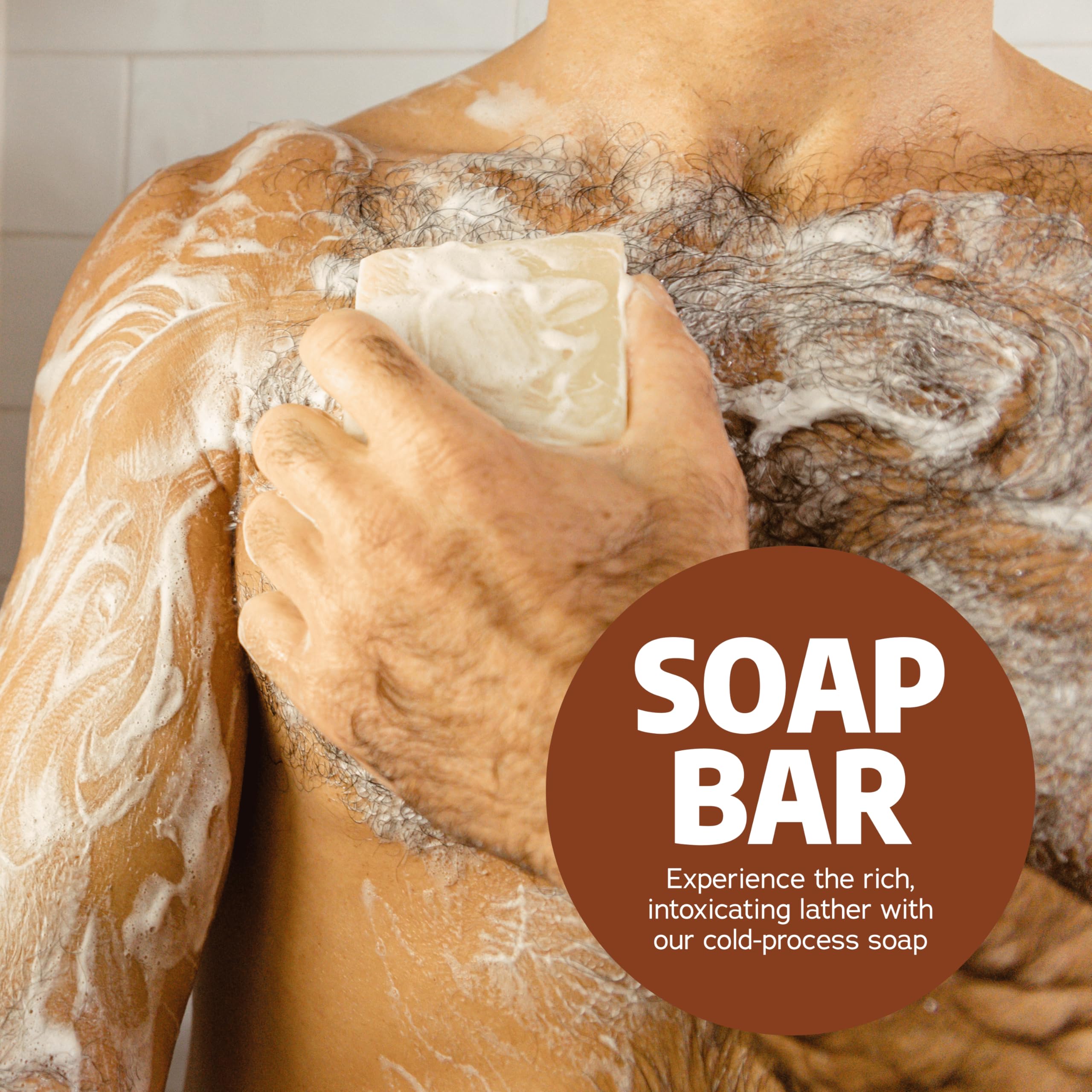 Dr. Squatch Wood Barrel Bourbon Bar Soap – Natural Cold Process, 3-Pack (5 oz each)
