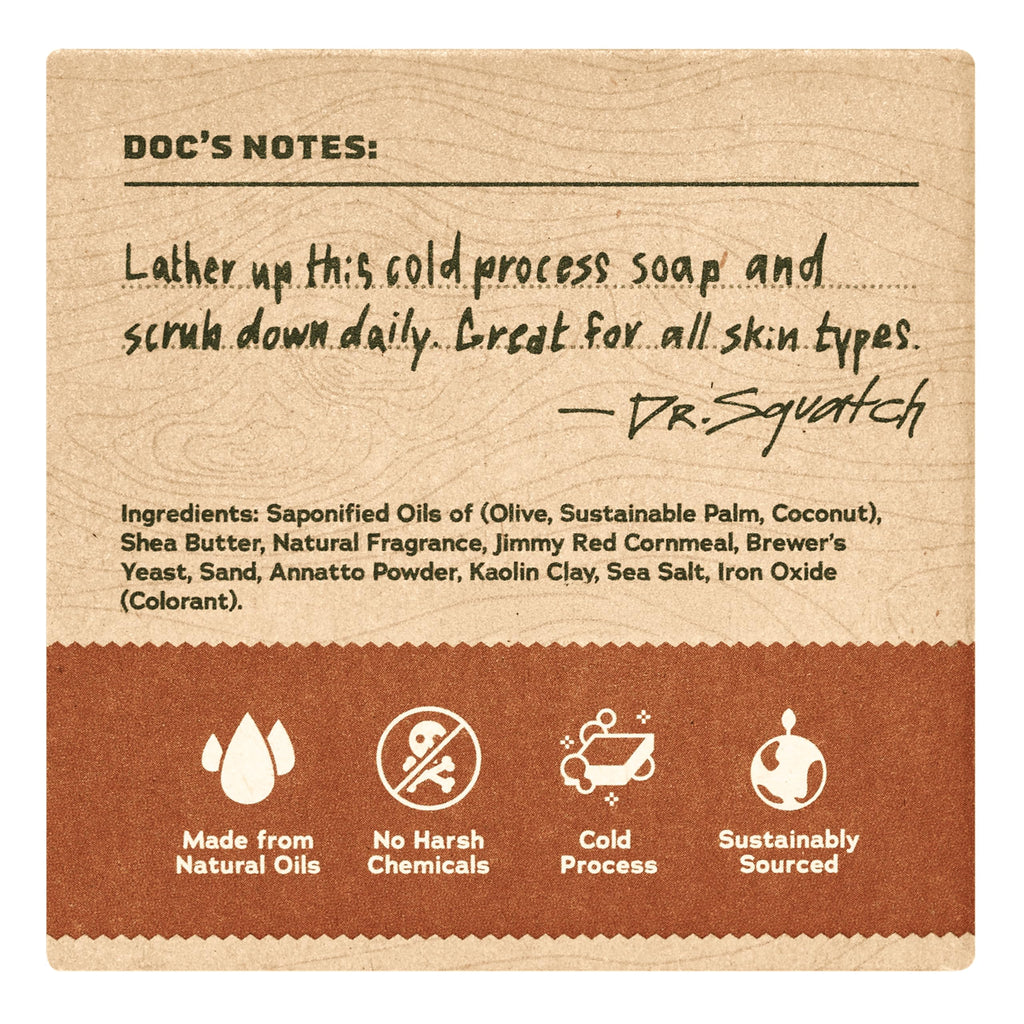Dr. Squatch Wood Barrel Bourbon Bar Soap – Natural Cold Process, 3-Pack (5 oz each)