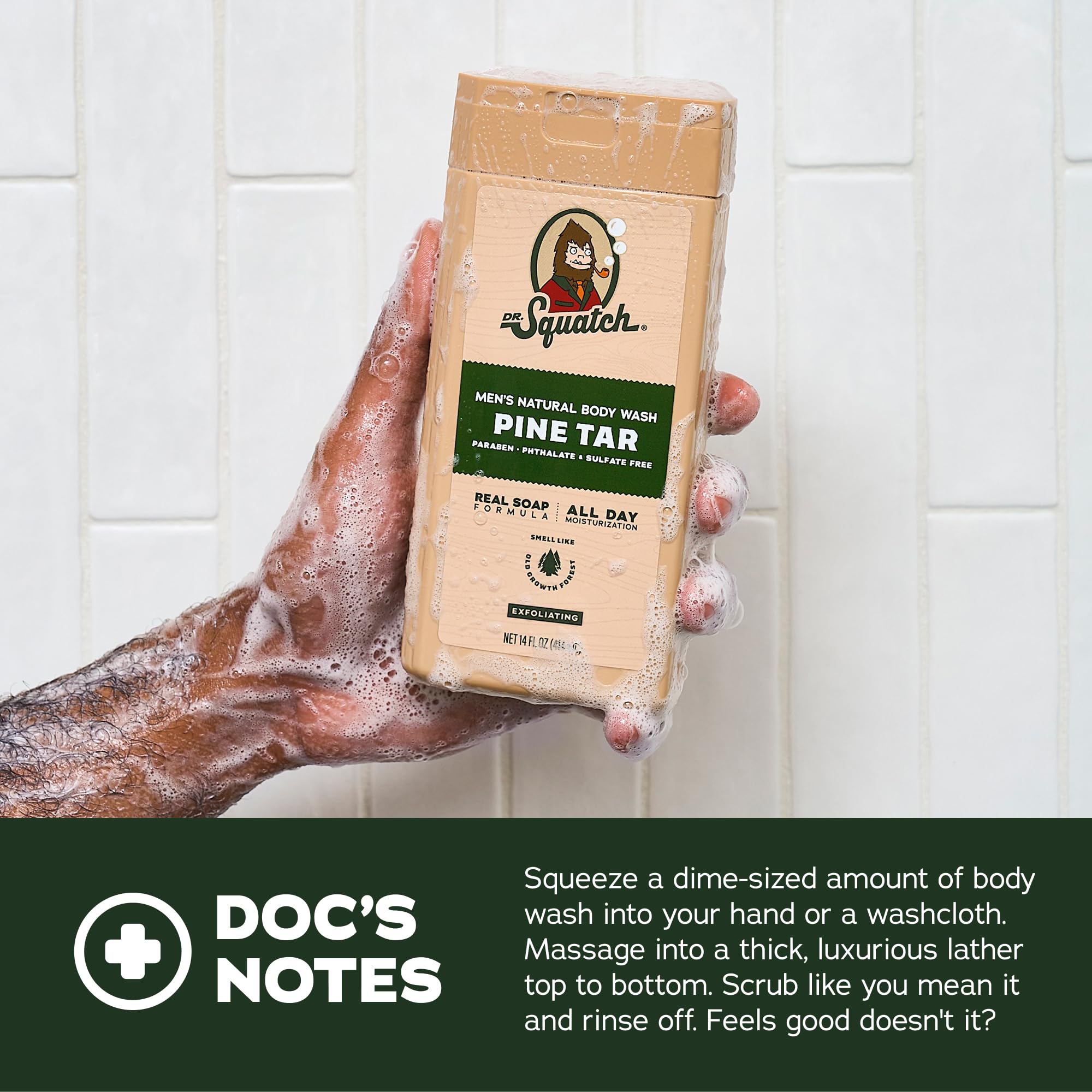 Dr. Squatch Natural Men's Body Wash Duo – Birchwood Breeze & Rainforest Rapids