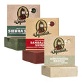 Dr. Squatch Natural Men’s Bar Soap 3-Pack — Sierra Storm, Sandalwood Summit & Birchwood Breeze