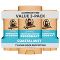 Dr. Squatch Natural Men’s Deodorant – Aluminum Free with Charcoal & Postbiotics, Sierra Storm + Sandalwood Summit (2-Pack)