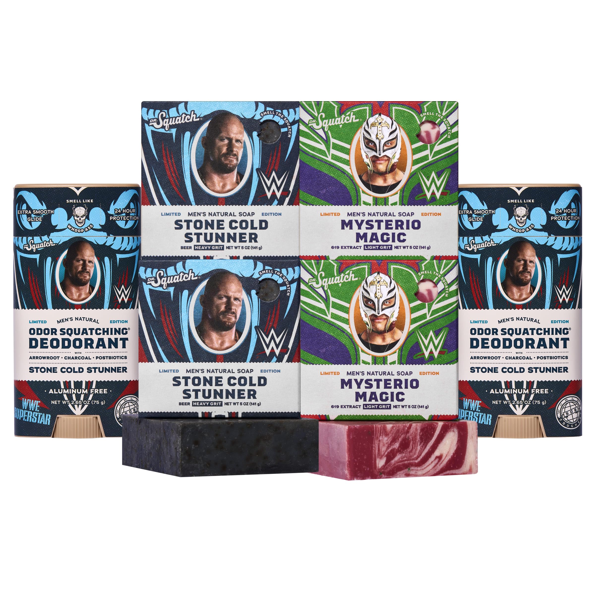 Dr. Squatch WWE Collection – Stone Cold Stunner & Mysterio Magic Soap Gift Set