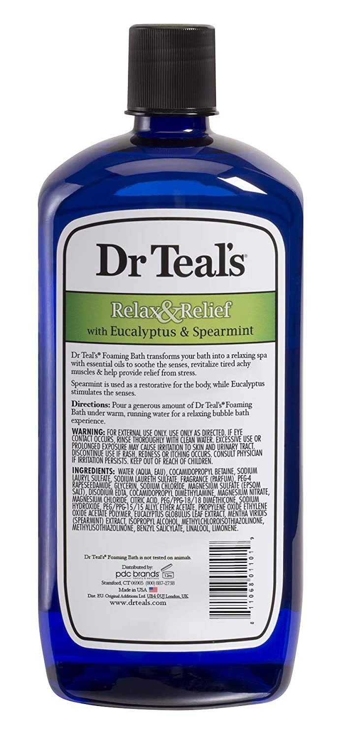 Dr Teal's Foaming Bath Variety Gift Set (2-Pack, 68 oz) – Lavender Soothe & Sleep + Eucalyptus Spearmint Relax & Relief