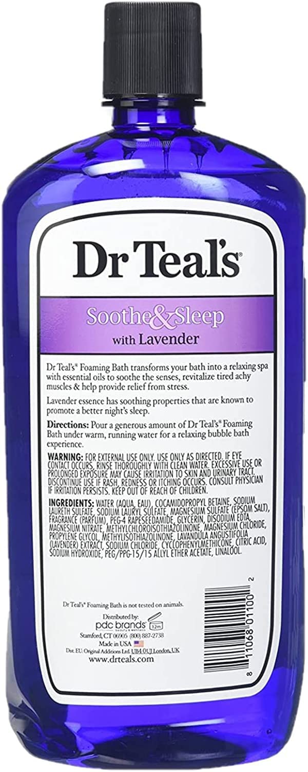 Dr Teal's Foaming Bath Variety Gift Set (2 Pack) – Soothe & Sleep Lavender + Moisturizing Shea Butter & Almond Oil