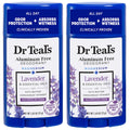 Dr Teal's Aluminum-Free Deodorant - Lavender | 2-Pack | Magnesium + Arrowroot Formula