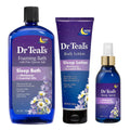 Dr Teal's Melatonin Sleep Bath Gift Set — Lavender Bath Foam, Sleep Lotion & Sleep Spray