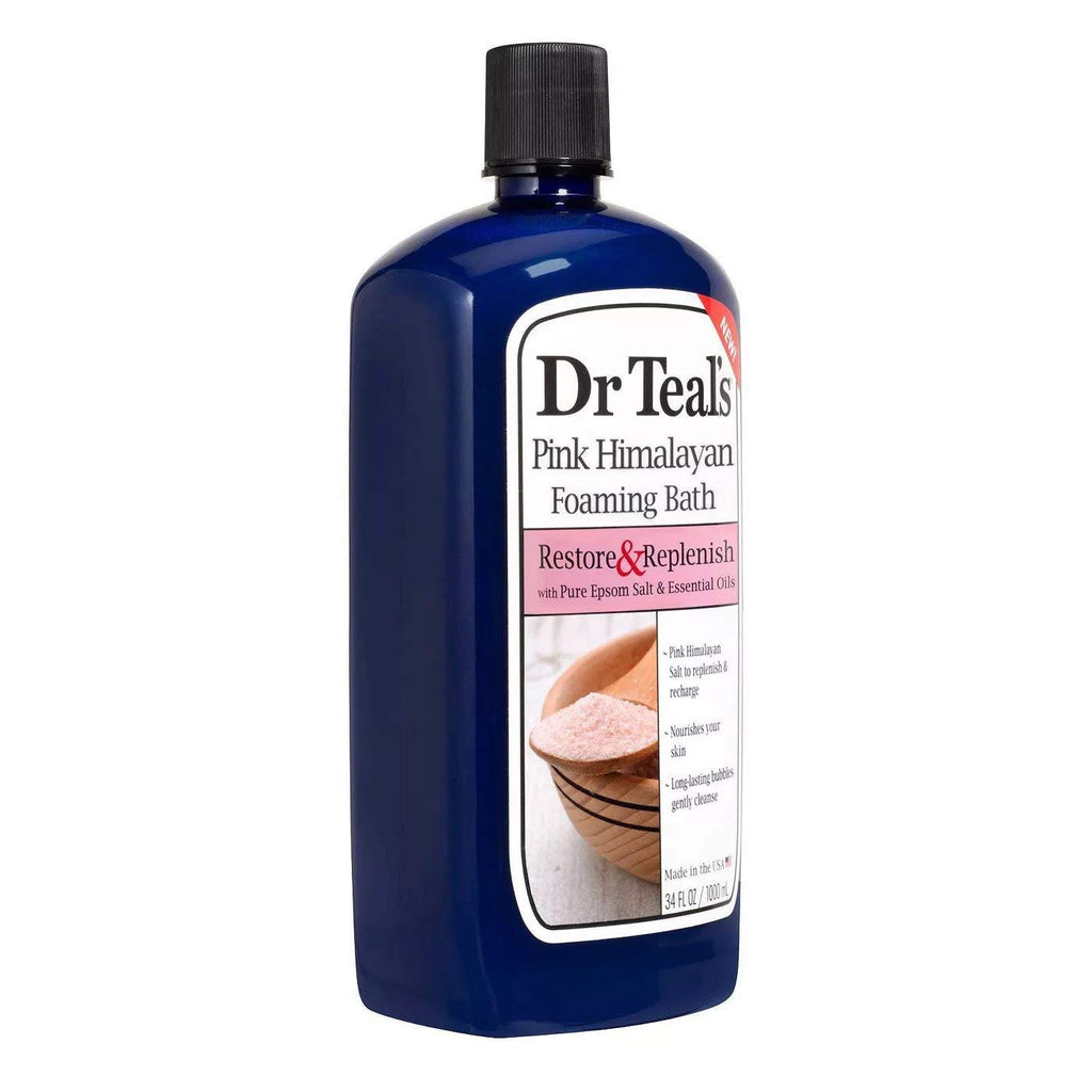 Dr Teal's Pink Himalayan Foam Bath Gift Set - Bergamot & Sweet Orange Oils, 3 x 34 oz