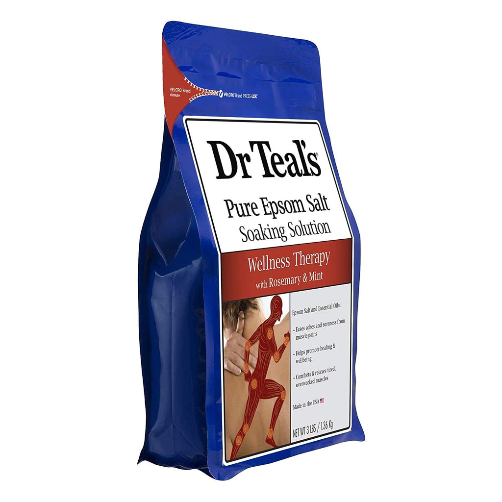 Dr Teal's Salt Bath Soak Gift Set (2x3 lbs) – Eucalyptus & Spearmint + Rosemary & Mint | Pure Epsom Salt