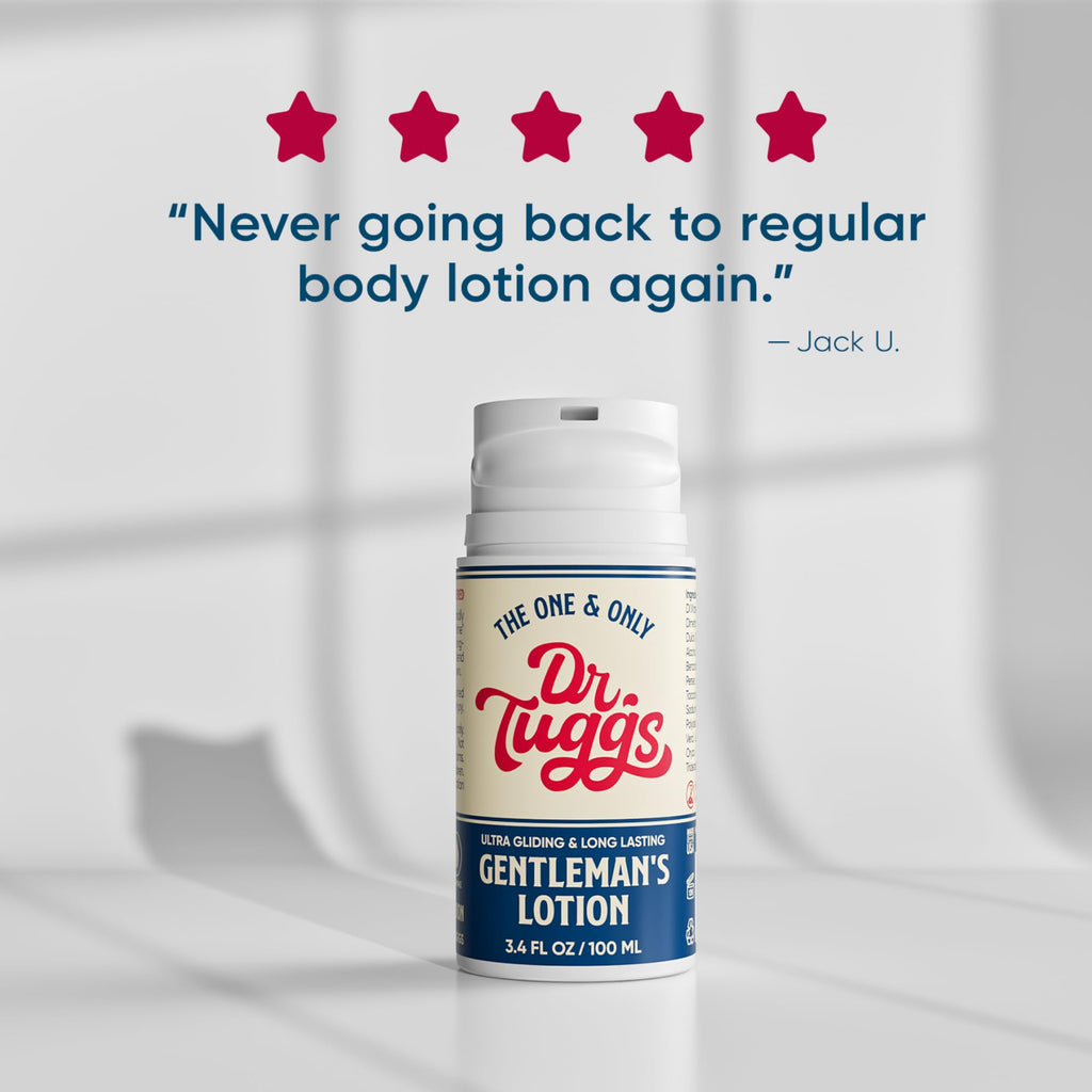 Dr. Tuggs Gentleman’s Lotion – Long-Lasting, Non-Greasy Me Time Lotion for Men