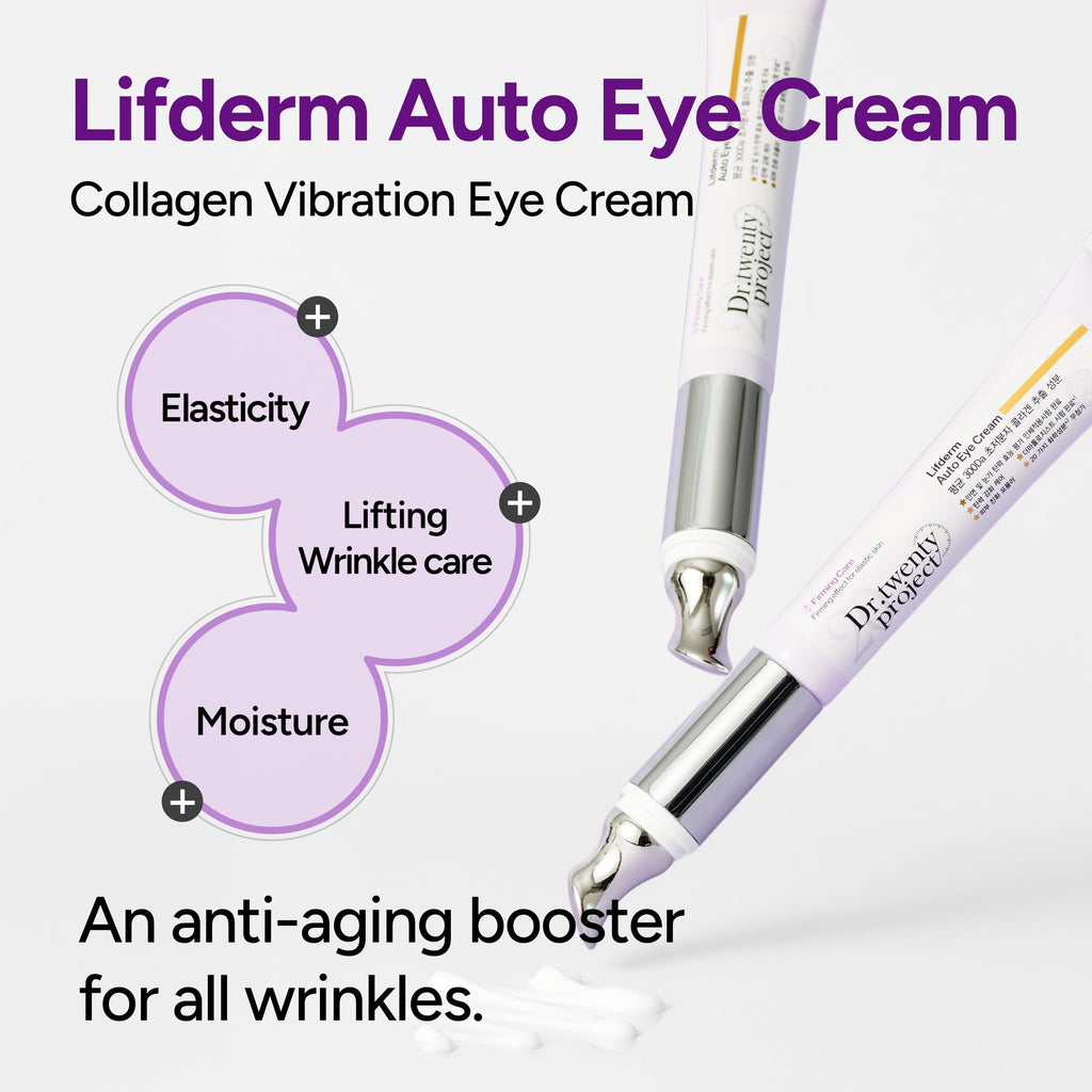 Dr.twentyproject Lifderm Eye Cream with Collagen & Auto Vibration – Eye Care (20ml)