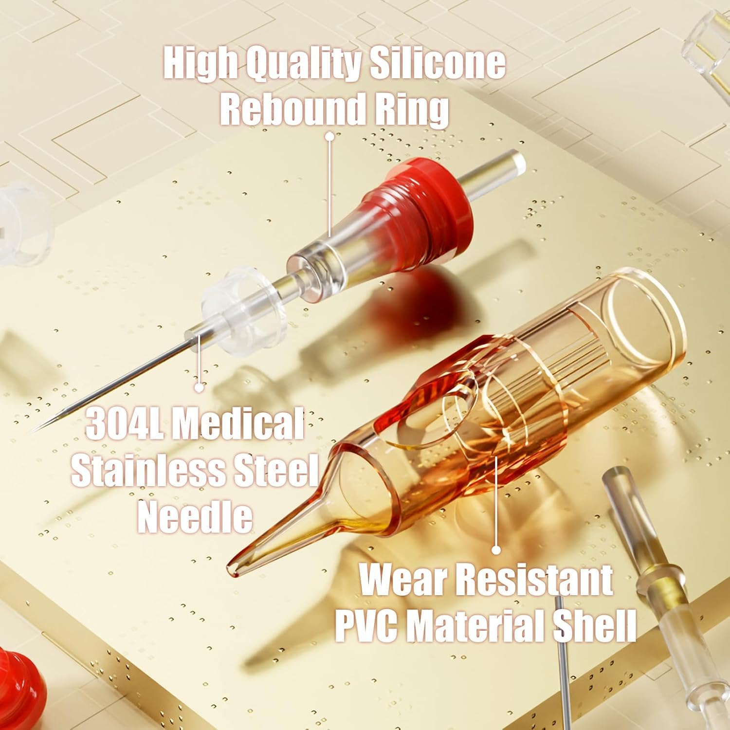 Dragonhawk Complete Rotary Tattoo Pen Kit Mast Tour – 20 Cartridges & Power Supply