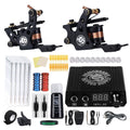 Dragonhawk Traditional Pro Complete Tattoo Kit – Dual Lining & Shading Machines, Power Supply, Needles & Grips for Beginners