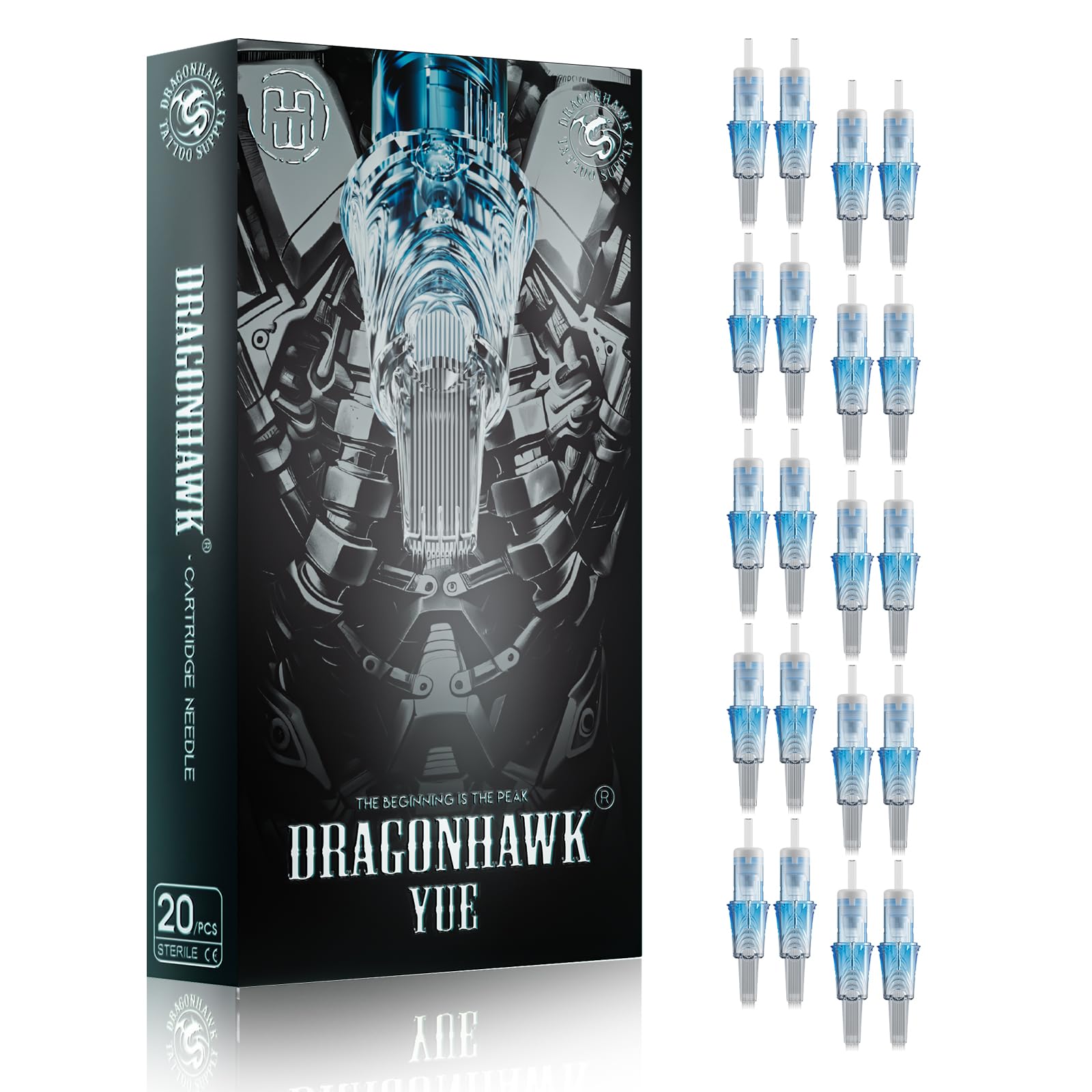 Dragonhawk Yue Magnum Tattoo Needles – 20Pcs 1011M for Rotary Pen