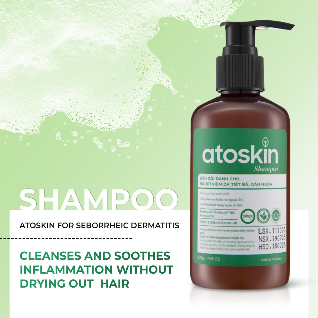 Dr. Atoskin Shampoo for Seborrheic Dermatitis – Oil Control & Scalp Comfort (6.8 oz)