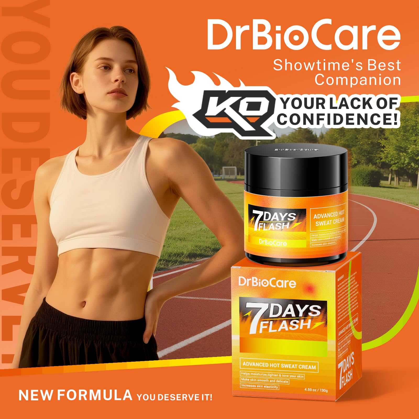 DrBioCare Advanced Hot Sweat Cream – Natural Sweat Enhancer for Men & Women (1 Bottle)
