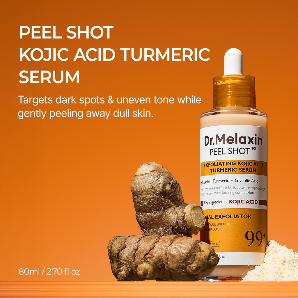 Dr.Melaxin Peel Shot Kojic Acid Turmeric Serum 80ml | Dark Spot Care & Exfoliation