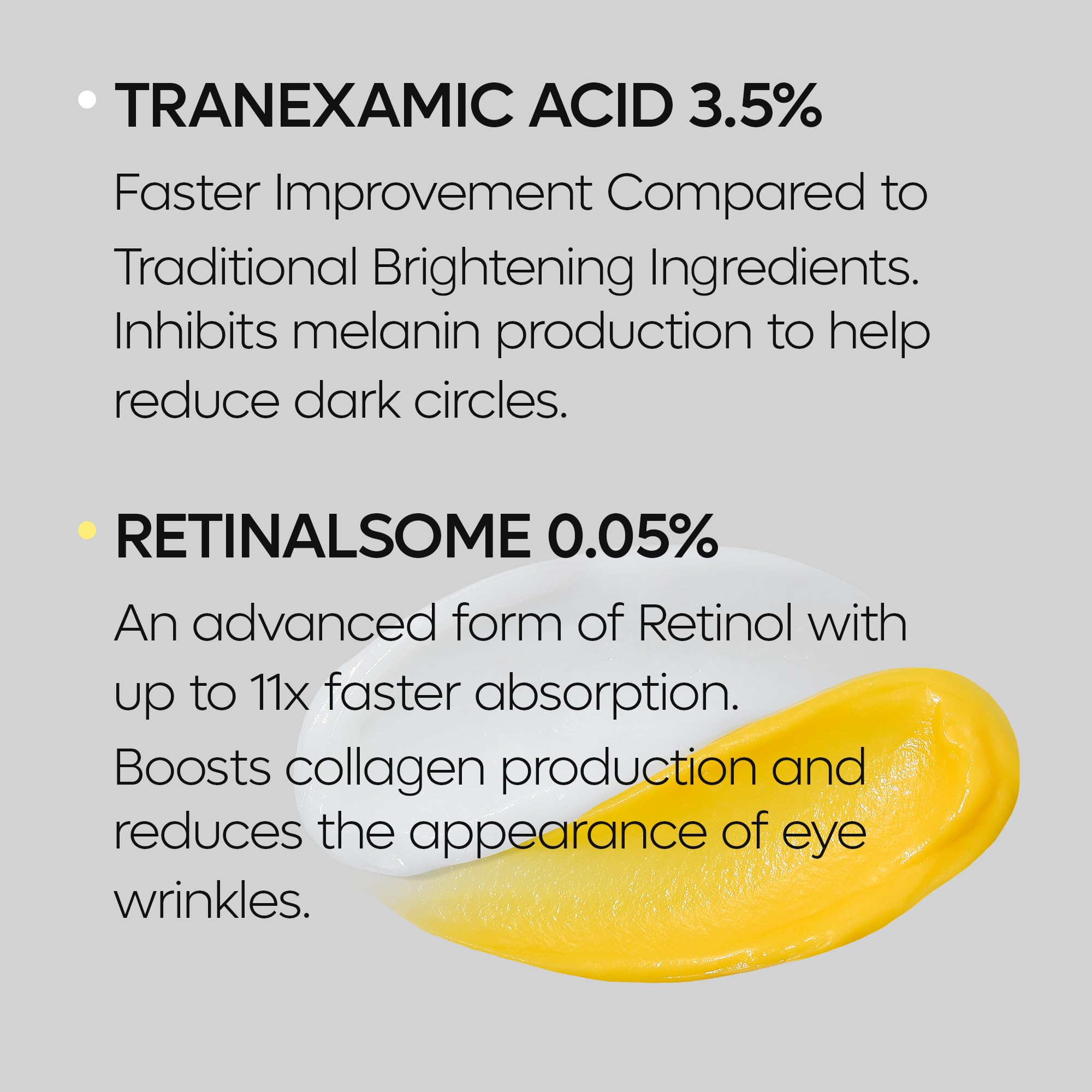 Dr.Melaxin TX Dual Eye Cream with Tranexamic Acid, Adenosine & Niacinamide | Dark Circle Repair | 50ml
