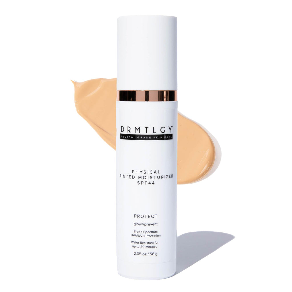 DRMTLGY Physical Tinted Moisturizer SPF 44 | Universal Tint Mineral Sunscreen & Foundation (2.05 oz)