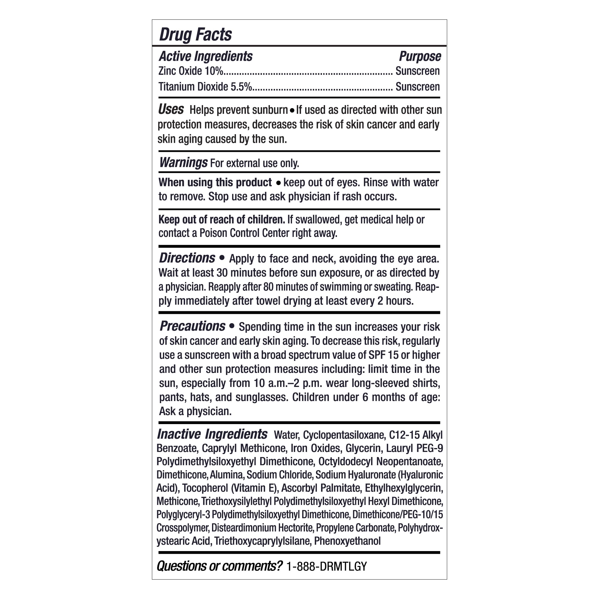 DRMTLGY Physical Tinted Moisturizer SPF 44 | Universal Tint Mineral Sunscreen & Foundation (2.05 oz)
