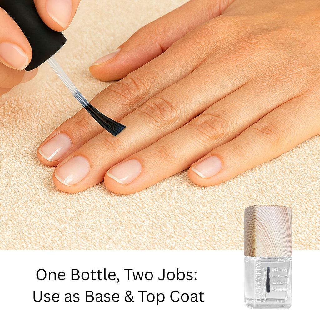 Dr.'s Remedy Enriched Nail Polish – Trusting Turquoise with Base Coat