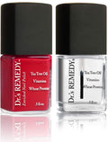 Dr.'s Remedy Enriched Nail Polish Clarity Coral with Base Coat | Quick-Dry, Long-Wear