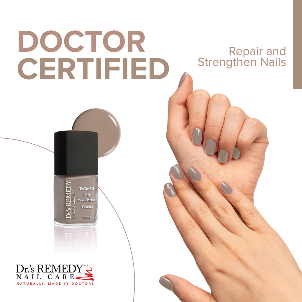 Dr.'s Remedy Enriched Nail Polish -Cozy Cafe | Doctor Formulated, Non-Toxic & Vegan