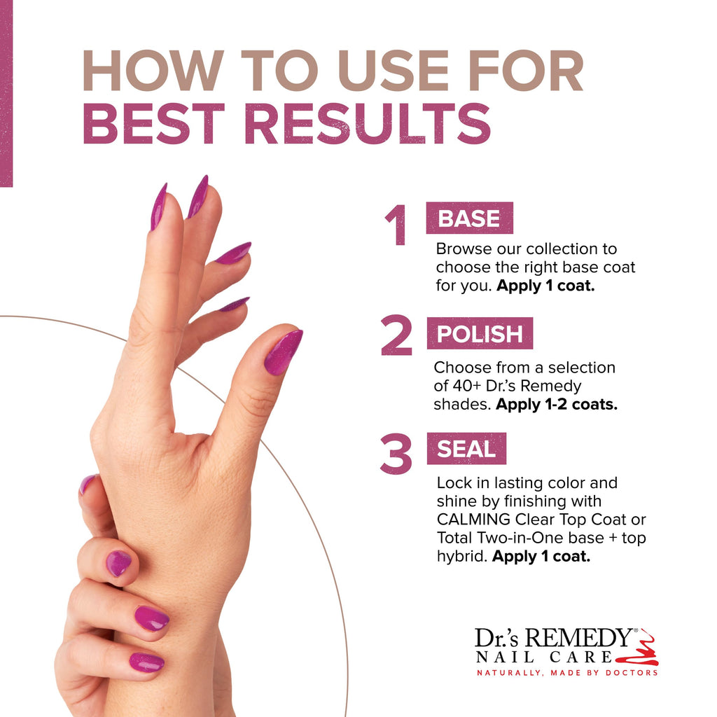 Dr.'s Remedy Enriched Nail Polish – Non-Toxic, Organic, Strengthening & Hydrating – PLAYFUL Pink