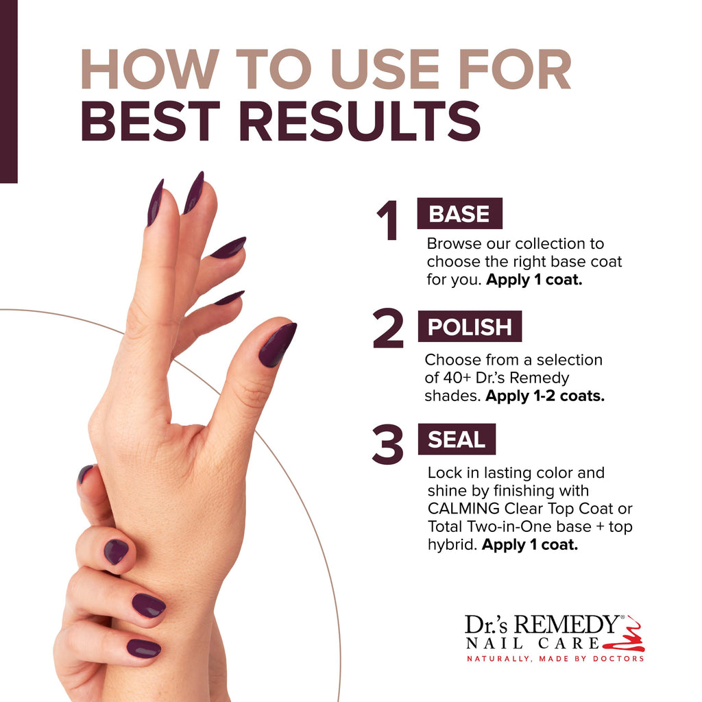 Dr.'s Remedy Enriched Nail Polish – Non-Toxic, All Natural, Organic, 24-Free (DESIRE Dark Brown)