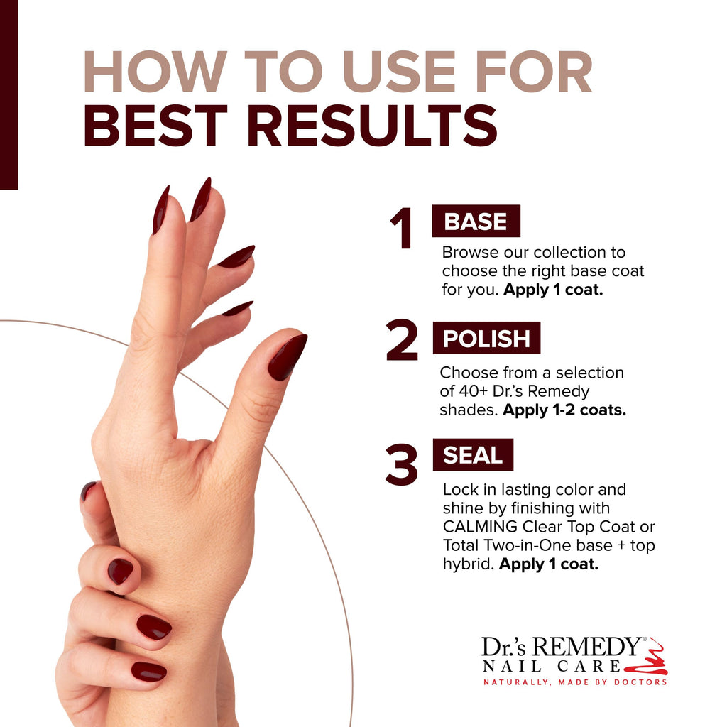 Dr.'s Remedy Enriched Nail Polish SASSY Scarlet – Non-Toxic, All Natural, Doctor Formulated