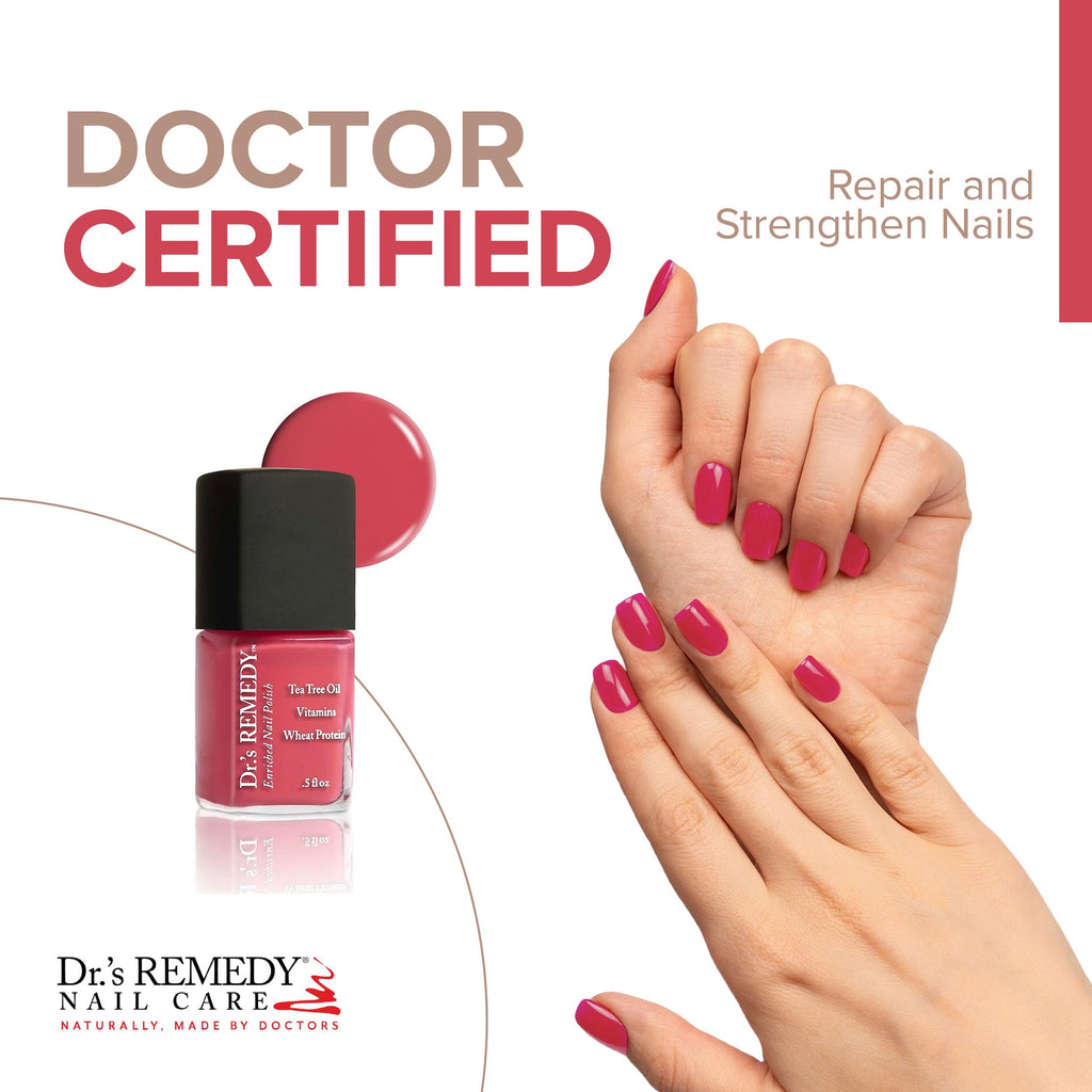 Dr.'s Remedy Enriched Nail Polish — Non-Toxic, All-Natural, Doctor Formulated — Peaceful Pink Coral